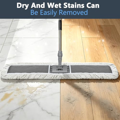 Masthome 39.4" Commercial Dust Mop for Hardwood, Tiles, Marble Floors - color: Extra Large Grey