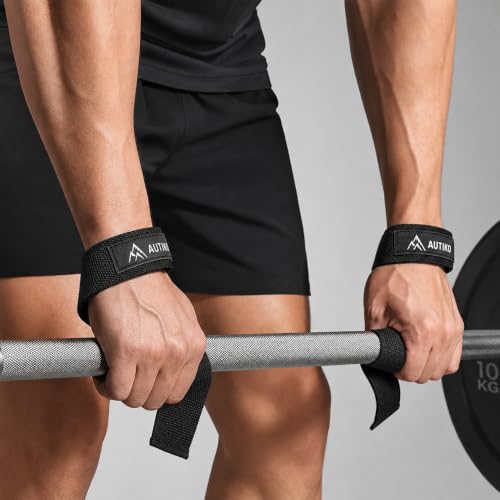 Lifting Straps for Weightlifting Padded Wrist Straps for Gym - color: Black