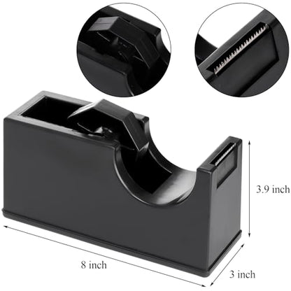 3 Pack Desktop Tape Dispenser Holder with 1 Inch Core and 3 Inch Core, Tape Roll Dispenser Desk Tape Dispenser with Weighted Non-Skid Base for Office Home School (Tape not Included)
