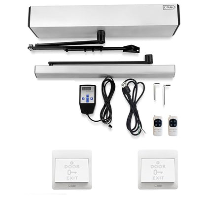 Olideauto Automatic Electric Swing Door Opener, Commercial Door Operator Electric Motorized Open and Close with 2PCS Exit Buttons
