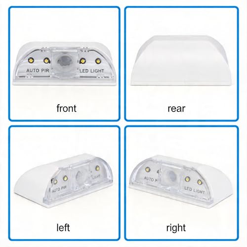 Motion Sensor Key Light for Door，Small Night Lights Battery Powered White - color: White