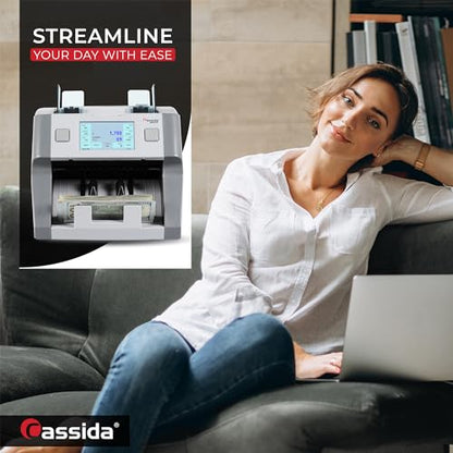 Cassida Money Bill Counter I Business Grade I 1,200 Notes/Min I 8800R V2 - size: Large (8800R-V2)