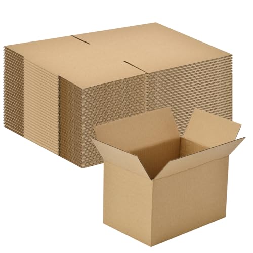 30 Pack 6x4x4 inches Small Shipping Boxes Brown Corrugated Cardboard Boxes for Packing, Mailing, Moving, Business - size: 6x4x4 inch