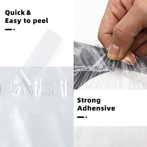 POLYSELLS 100 Count 9x12” Clear Poly Bags with Suffocation Warning Self-Sealing Plastic Bags for Shipping, Retail Packaging, T-Shirts & Clothing - Permanent Adhesive - color: Transparent, size: 9"x12" 100 Count