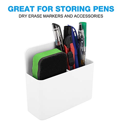 MoKo Magnetic Pen Holder, Pencil Accessories Whiteboard Organizer, White - color: White-1 Pack