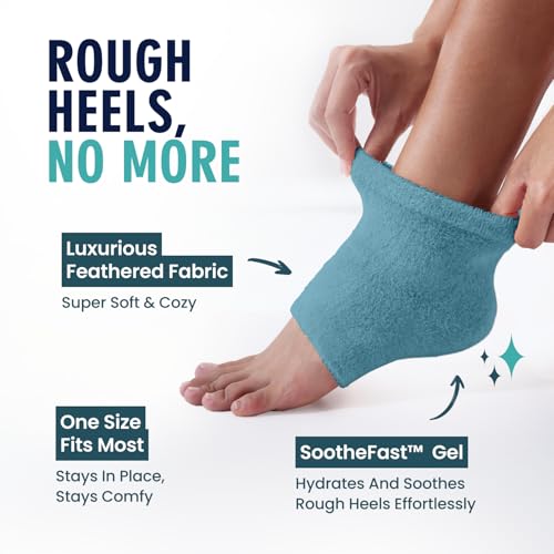 Dr. Frederick's Original Fuzzy Heel Socks (Teal Tranquility) - color: Teal Tranquility