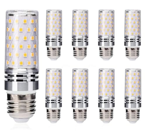 8W LED Corn Light Bulb - Equivalent 60W Incandescent, 800LM, E26 Base Warm White 3000K Non-Dimmable, 9-Pack - color: Warm White 9 Pack