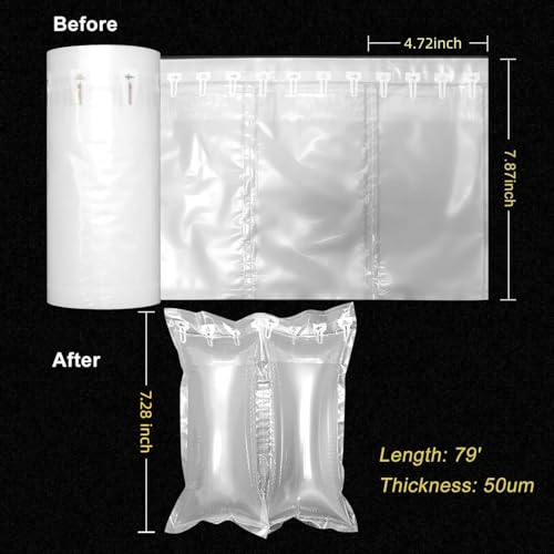 Air Pillows for Shipping Inflatable Air Bags for Packing with pump 4.72"x7.87" Recyclable Packaging Filler Shipping Supplies Alternative to Packing Peanuts Purse Stuffers for Shape 200 Count - size: 4.72"x7.87"(200 count)