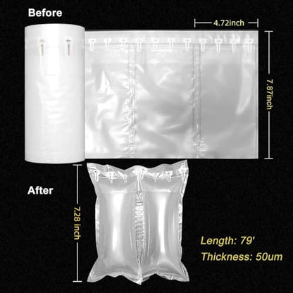 Air Pillows for Shipping Inflatable Air Bags for Packing with pump 4.72"x7.87" Recyclable Packaging Filler Shipping Supplies Alternative to Packing Peanuts Purse Stuffers for Shape 200 Count - size: 4.72"x7.87"(200 count)