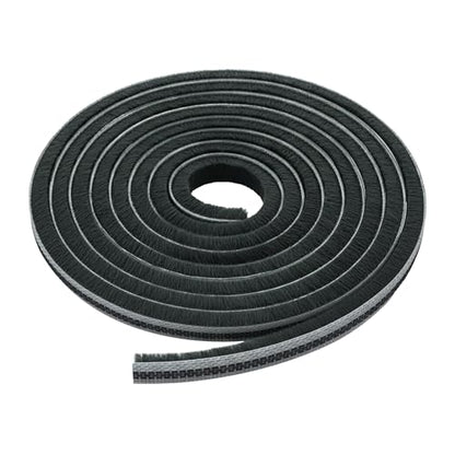 Brixwell High Density Window Pile - 100' Roll, 0.200" Pile Height, Gray, High-Density Weather Stripping for Doors & Windows, Door Seal Strip, Window Weather Seal, Weatherproof Tape - style: 0.200" (5.1mm)