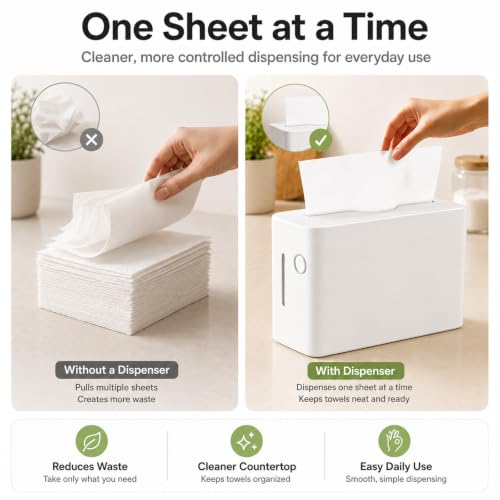 Multifold Paper Towel Dispenser Countertop, Commercial Paper Towel Holder - color: White