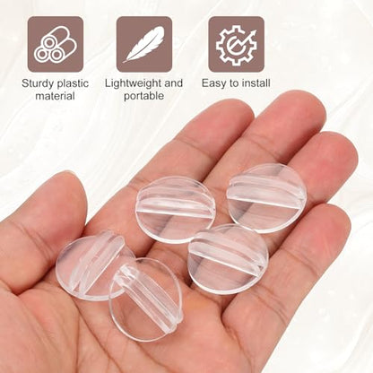 PATIKIL Mini Card Stands (2mm /0.08" Transparent) (25Pcs) Plastic Round - color: Transparent
