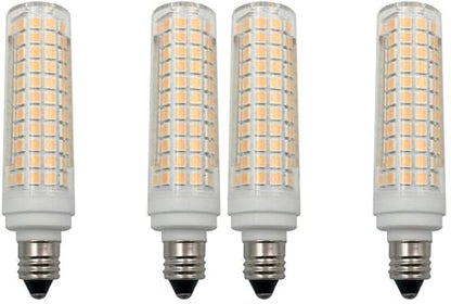 Lxcom Lighting E11 LED Corn Bulb 15W Dimmable Ceramic Candelabra Bulbs (4 Pack)- 136 LEDs 2835 SMD 1500LM Warm White 3000K 120W Equivalent T3/T4 JDE11 120V Lamp for Home Lighting - size: 2 Count (Pack of 2)