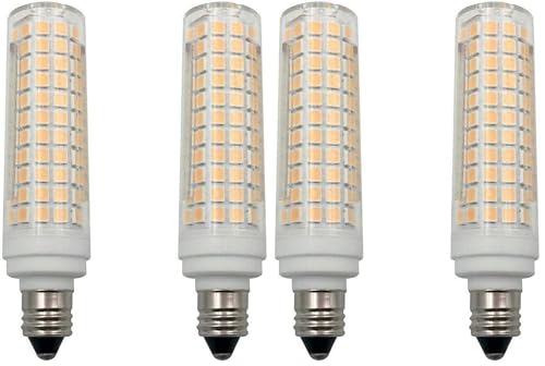 Lxcom Lighting E11 LED Corn Bulb 15W Dimmable Ceramic Candelabra Bulbs (4 Pack)- 136 LEDs 2835 SMD 1500LM Warm White 3000K 120W Equivalent T3/T4 JDE11 120V Lamp for Home Lighting - size: 2 Count (Pack of 2)