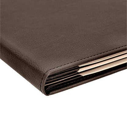 Menu Covers Made of Premium Faux Leather (10-Pack) - 8.5" X 11" - 6 Views - Brown - color: Brown, size: 6 Views