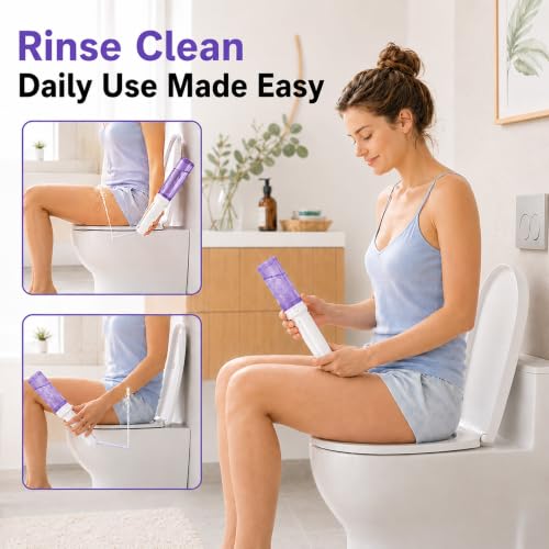 Electric Portable Bidet for Travel – Handheld Bidet with 3 Pressure Modes - color: Purple