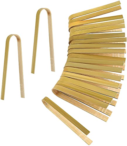 Luter 20pcs Wooden Mini Tongs