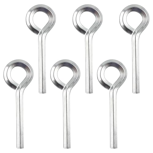 6PCS 7/32 Inch Standard Hex Dogging Key with Full Loop, Silver Metal Wrench Door Key for Push Bar Panic Exit Devices, Fix, Install - size: 7/32 Inch
