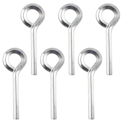 6PCS 7/32 Inch Standard Hex Dogging Key with Full Loop, Silver Metal Wrench Door Key for Push Bar Panic Exit Devices, Fix, Install - size: 7/32 Inch
