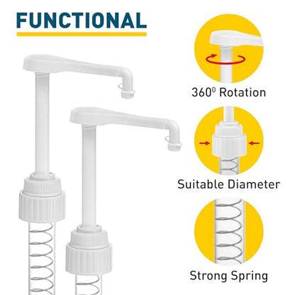 Heavy-Duty 5-Gallon Bucket Pump Dispenser with Leak-Proof Cap – Compatible with Oil, Laundry Soap, Detergent, Fabric Softener, Degreasers, and More. Making it Ideal for Commercial and Household