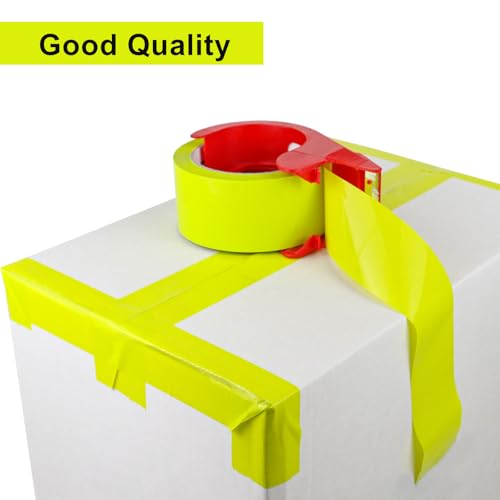 BOMEI PACK Light Yellow Packing Tape Refills - 6 Rolls of Heavy Duty Shipping and Moving Packing Tape - Yellow Strong Packaging Tape for Boxes, Packing and Moving Supplies - 1.88 in. x 60 Yards - color: light yellow