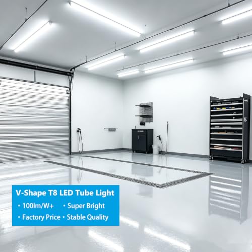 R17D T8 LED Tube Lights, F60T12 HO Fluorescent Replacement, 10-Pack