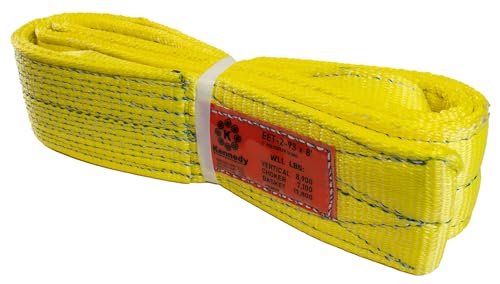 Kennedy Wire Rope & Sling Company 3inches x 8' 2-Ply Twist Eye Polyester Lifting Sling (Various Sizes in Listing) Made in The USA - color: 3" 2-Ply Twist Eye (Type 4), size: 3" x 8'