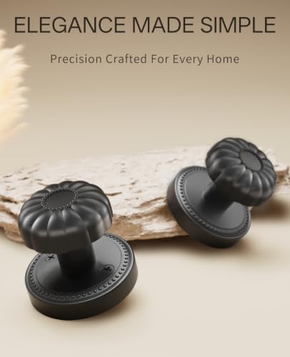 Asidrama 1 Pack Black Passage Door Knobs with Lock, Door Handles with Matte Black Door Knobs Interior for Bedroom or Bathroom, Heavy Duty Door Lever for Left Right Sided Doors - color: Matte Black