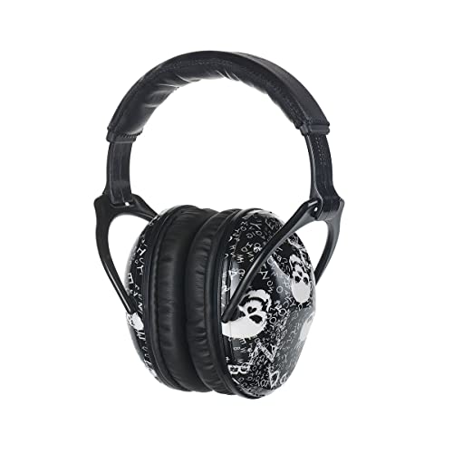 Kids Hearing Protection,25dB NRR Noise Reduction,Sound Proof for Kids,Toddler,Safety Earmuffs for Concert,Airplane,Autism,Monster Jam,Travel,School- Skull - color: Black Skull