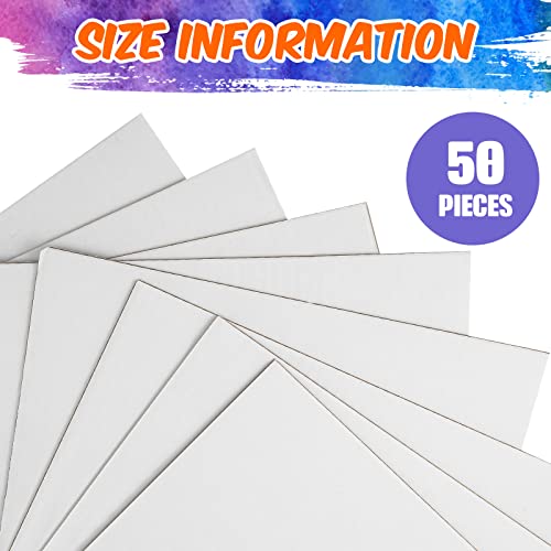 Zonon 50 Pack Corrugated Cardboard Sheets, 3 mm Flat, 11 x 8.7 Inch, White - color: White, size: 11 x 8.7 Inch