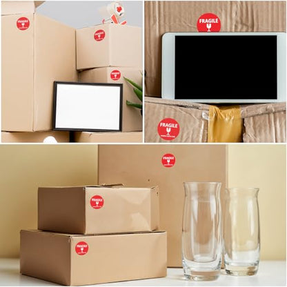 StickerJet Fragile Stickers Sheet – (20pcs, 2x2) High-Visibility Handle with Care Labels, Strong Adhesive Vinyl Decals for Shipping, Packaging, and Protection – Made in USA - size: 2x2 Inch, style: 20 Stickers - Sheet