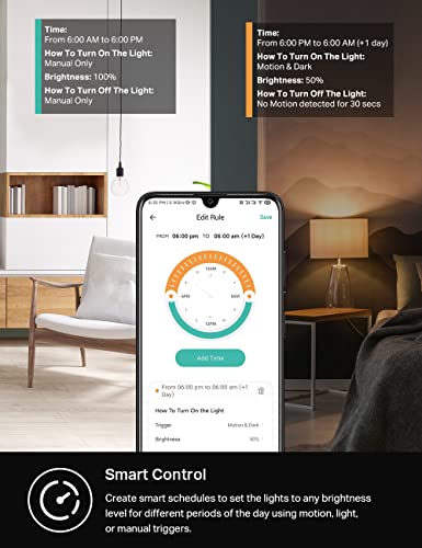 Kasa Smart Motion Sensor Switch, ES20MP2, Single Pole, Needs Neutral Wire - size: 2-Pack, style: Motion Sensor + Dimmer