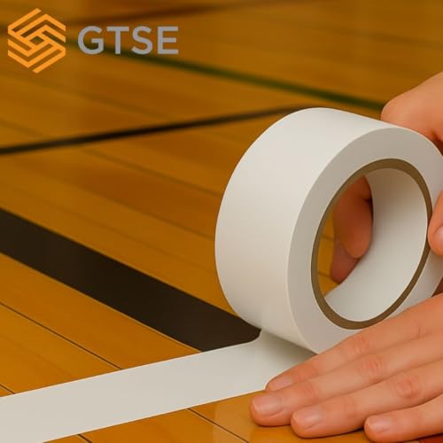 GTSE - White Vinyl PVC Floor Tape 2 inch x 108ft Safety Marking Tape - color: White, size: 2" x 108 ft
