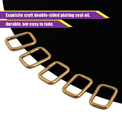 Swpeet 60Pcs Heavy Duty Metal Rectangle Ring - color: Bronze, size: 3/4 Inch