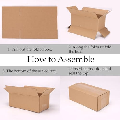 10x7x5 Shipping Boxes Set of 40, Kraft Boxes Mailers for Small Business - color: Brown Shipping Box, size: 10x7x5 Box