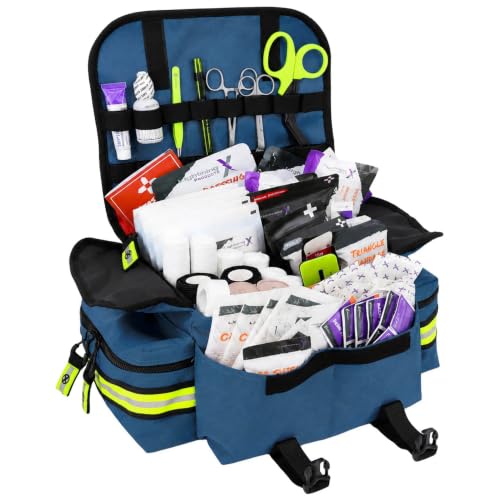 Lightning X Small Medic First Responder EMT Trauma Bag Stocked First Aid Fill Kit A Navy Blue - color: Navy Blue