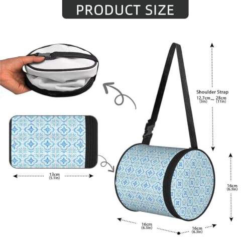 Summer Pool Floral Blue Cylinder Tissue Holder,Toilet Paper Case Cover for Bathroom Home Travel - color: Summer Pool Floral Blue