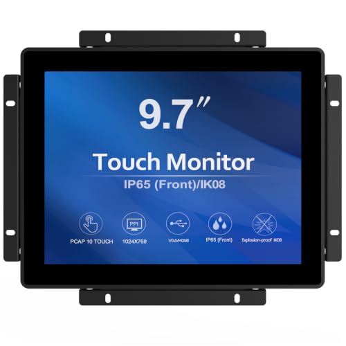 GreenTouch 9.7 Inch Open Frame 1024x768 PCAP Touch Screen Monitor, Embedded Touch LCD Display for Industrial - size: 9.7 in