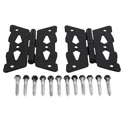 National Hardware Decorative Butterfly Hinges, Steel, 2-Pack, Black