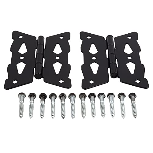National Hardware Decorative Butterfly Hinges, Steel, 2-Pack, Black