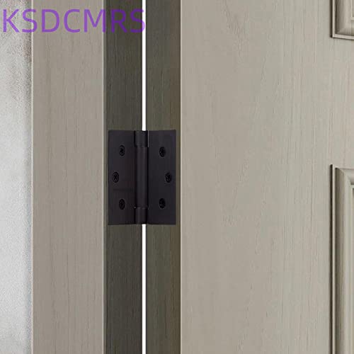 3.5" Matte Black Self Closing Stainless Door Hinges, 2 Pack - color: Matte Black-2PACK