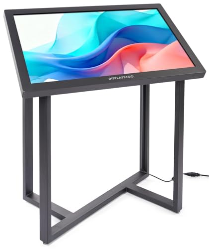 Displays2go 43" Touch Screen Digital Kiosk, Black