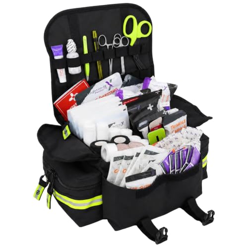 Lightning X Small Medic First Responder EMT Trauma Bag Stocked First Aid Trauma Fill Kit A Stealth Black - color: Stealth Black