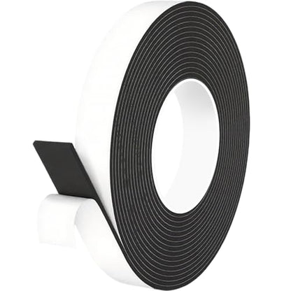 1 in Wide x 1/8 in Thick x 33FT Foam Weather Stripping Door Seal,Window Sealing Tape，Single-Sided Self-Adhesive Insulation Sealing Strip,Black - color: Black, size: 1 IN x 1/8 IN x 33FT