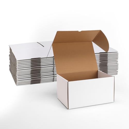 ZBEIVAN 11x8x6 White Small Shipping Boxes, 15 Packs Corrugated Cardboard Mailer Boxes for Packaging Small Business Mailing Gifts Wrap Boxes with Lids - color: 15 Pack White, size: 11x8x6