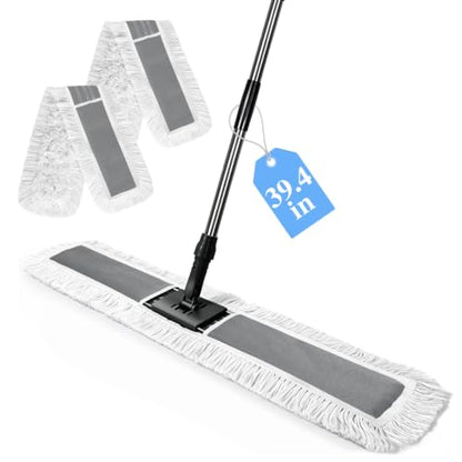 Masthome 39.4" Commercial Dust Mop for Hardwood, Tiles, Marble Floors - color: Extra Large Grey