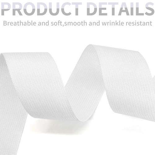 2" White Wide Webbing Straps 12yd for Lawn Chair,Bag &Sewing - color: White 39