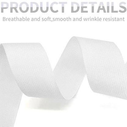 2" White Wide Webbing Straps 12yd for Lawn Chair,Bag &Sewing - color: White 39