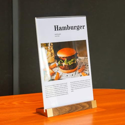 Acrylic Sign Holder 8.5 x 11, L-Shape Vertical 2 Pack for Tabletop - size: 8.5*11 Inch