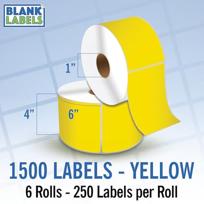Blank Labels Direct Thermal Shipping | Made in USA Bulk Choice | 6 Rolls